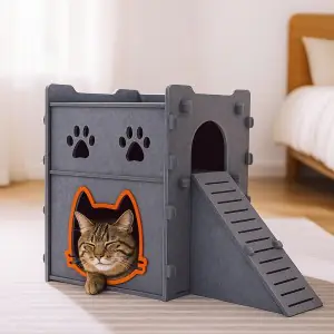 Hot selling Acoustic Panel Cat Bed – Warm Cozy Felt Cat Cave, New Popular Pet House for Indoor Dogs & Cats Multi Color