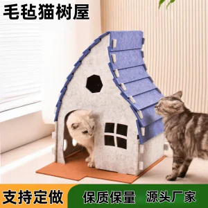 Acoustic Panel Cat Bed – Eco-friendly Felt Cat Cave, Hot Sale Warm Pet House for Indoor Dogs & Cats Multi Color - 图片 2