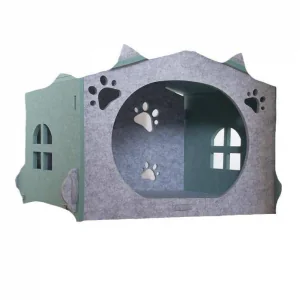 Comfy Acoustic Panel Cat Bed – Hot Sale Felt Cat Cave House, Eco-friendly Cute Pet Bed for Indoor Cats & Dogs - 图片 2