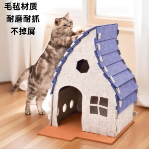 Acoustic Panel Cat Bed – Eco-friendly Felt Cat Cave, Hot Sale Warm Pet House for Indoor Dogs & Cats Multi Color - 图片 4