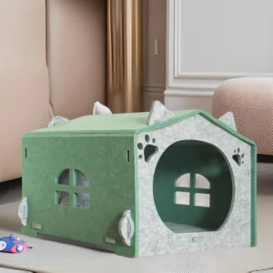 Comfy Acoustic Panel Cat Bed – Hot Sale Felt Cat Cave House, Eco-friendly Cute Pet Bed for Indoor Cats & Dogs - 图片 5
